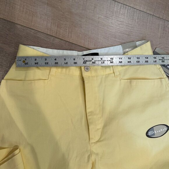 Lee Yellow Stretch Cropped Pants 12 Petite Womens Comfort Fit NEW - Picture 4 of 10